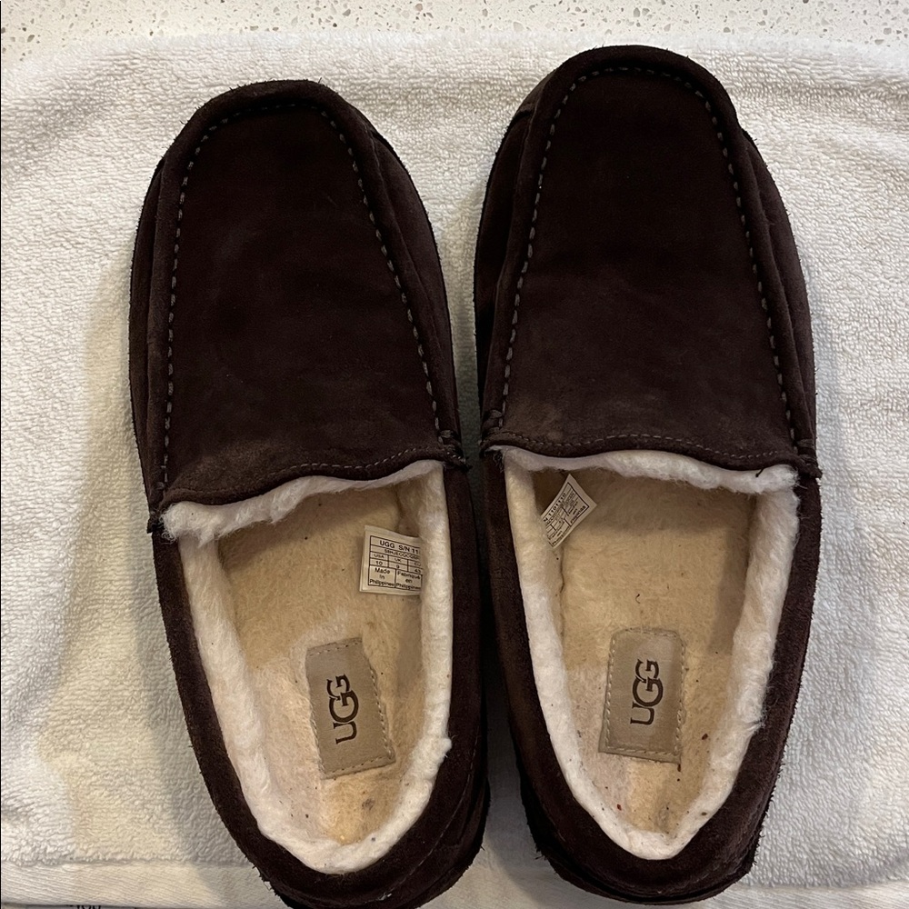 UGG Men's Dark Brown Suede Loafers